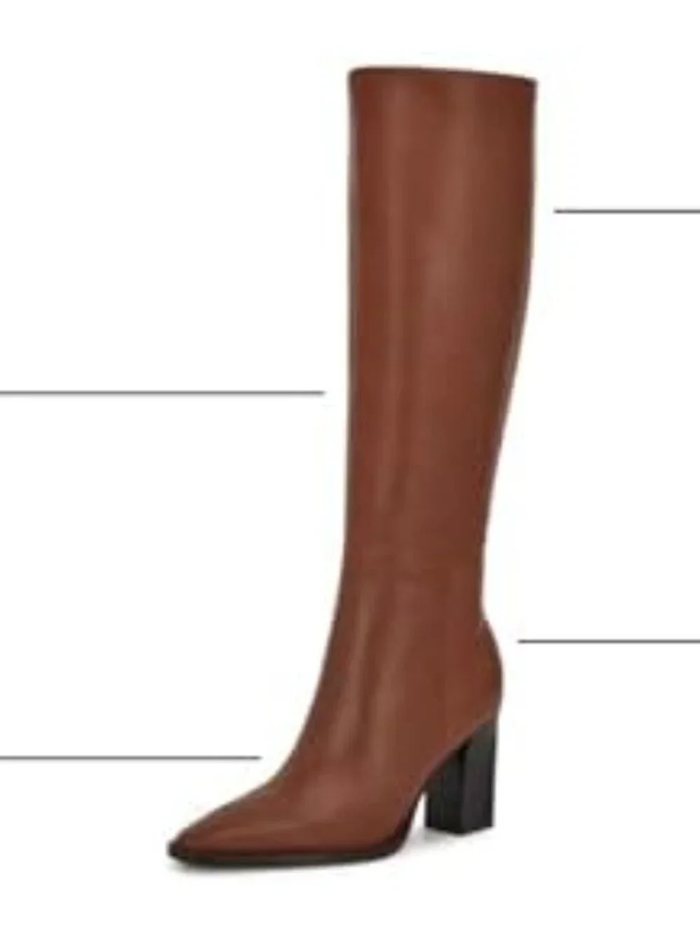 Nine West Zazz Leather Knee High Boots Natural Size 5 M NWT